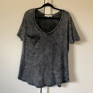 Acid Wash Distressed Tunic